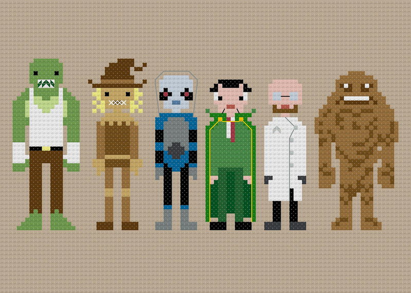 Illustration for article titled I Want All These Impossibly Cool 8-Bit Cross-Stitches